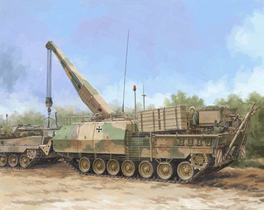 Hobby Boss 84566 1:35 Bergepanzer BPz3A1 Buffalo ARV Plastic Model Kit