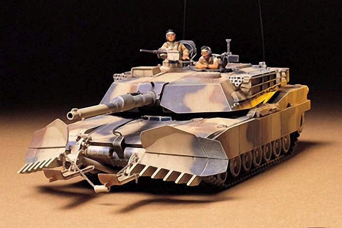 Tamiya 35158 1:35 M1A1 Abramsw/Mine Plow Military Tank Model Kit