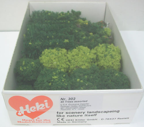 Heki 302 Assorted Trees 2" - 3.5" Tall (Box of 40)