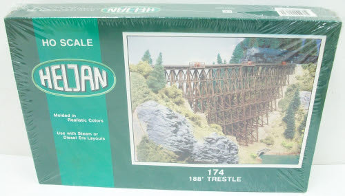 Heljan 174 HO Scale Timber Bridge 188' Trestle Kit