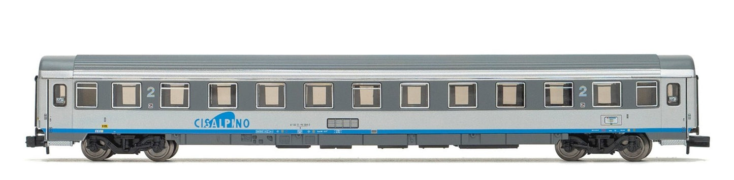 Hornby HN4267 N Cisalpino Second Class Passenger Coach B - Silver/Gray
