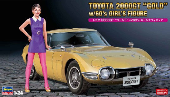Hasegawa 52333 1:24 Toyota 2000GT Car with 60's Girls Figure Plastic Model Kit