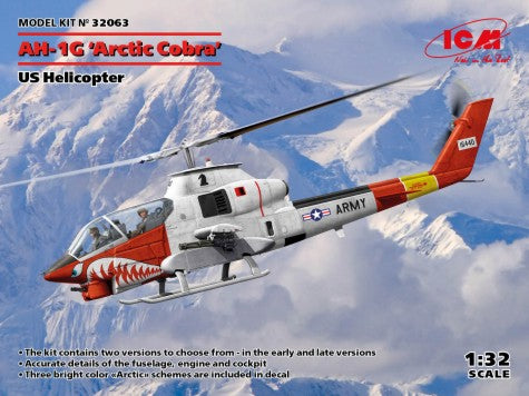 ICM 32063 1:32 Bell AH-1G Arctic Cobra US Army Military Aircraft Helicopter Kit