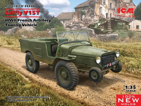 ICM 35570 1:35 French Laffly V15T Artillery Towing Military Vehicle Model Kit