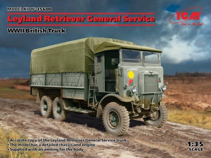 ICM 35600 1:35 WWII British Leyland Retriever Truck Military Vehicle Model Kit