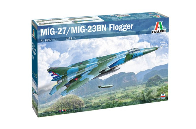 Italeri 2817 1:48 Mig-27/Mig-23BN Flogger Military Aircraft Plane Model Kit