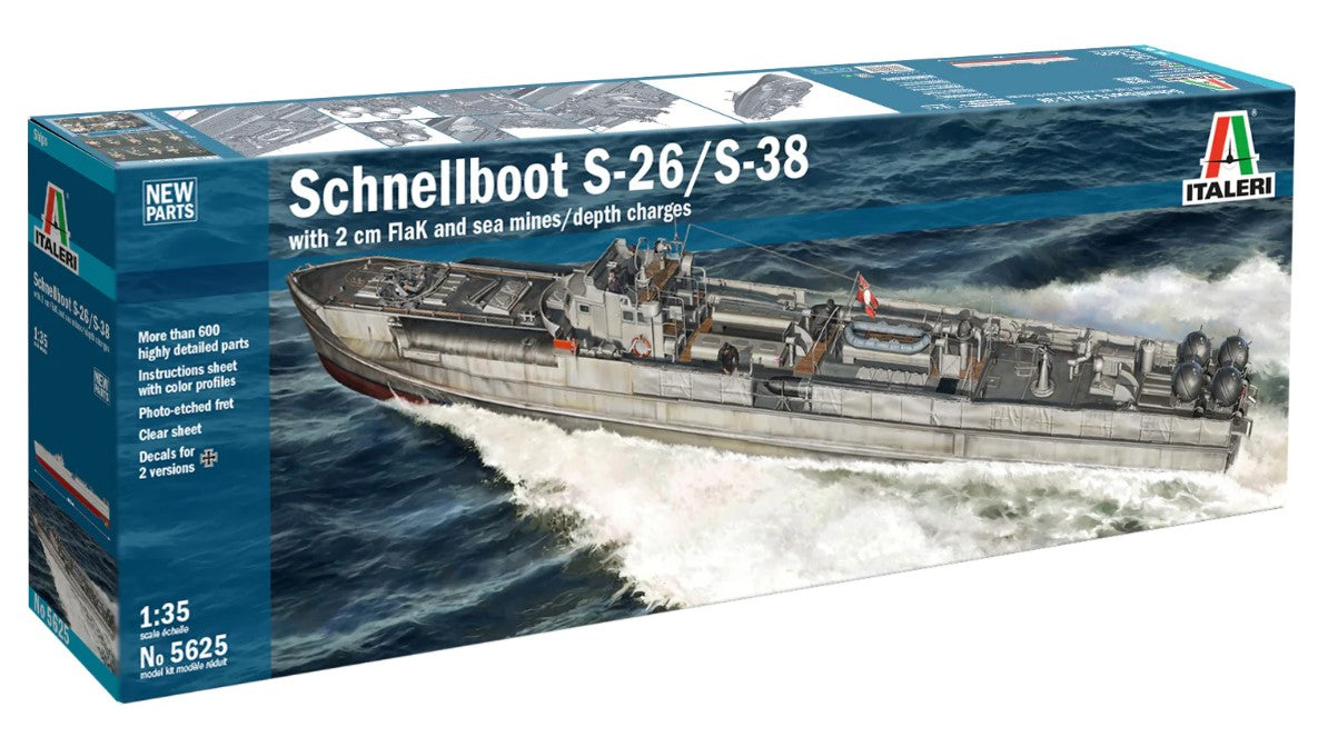 Italeri 5625 1:35 Schnellboot S-26/S-38 Boat Plastic Model Kit