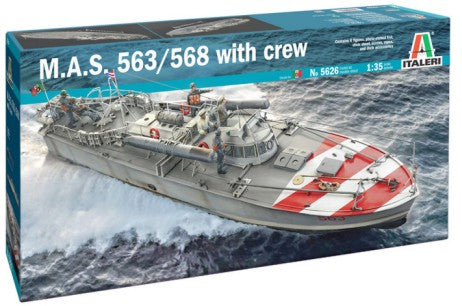 Italeri 5626 1:35 M.A.S. 563/568 Ship with Crew Plastic Model Kit