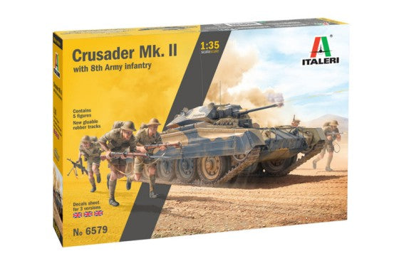 Italeri 6579 1:35 Crusader Mk. II with 8th Army Infantry