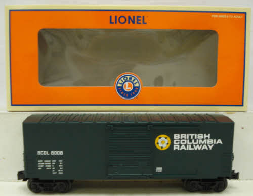 Lionel 6-25050 O Gauge British Columbia Hi-Cube Boxcar #8008
