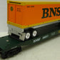 Lionel 6-22159 O BNSF Flatcar with Container on Trailer Chassis