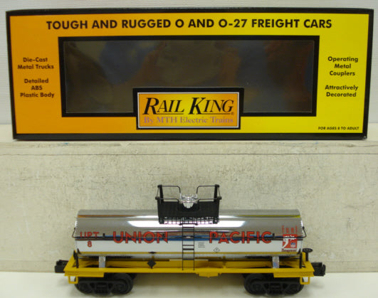 MTH 30-73260 O Gauge Union Pacific Single Dome Chrome Tank Car #8