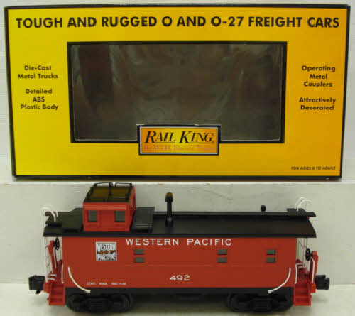 MTH 30-77103 O Western Pacific RailKing Offset Steel Caboose Car #492