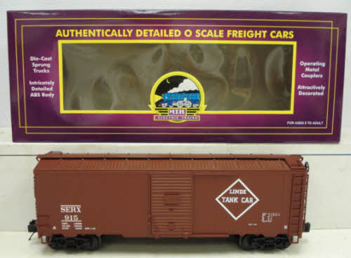 MTH 20-93412 O Linde 40' AAR Box Car w/ Interior Tank #915