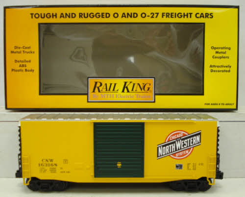 MTH 30-74478 O Gauge Chicago Northwestern 40’ High Cube Box Car #163168
