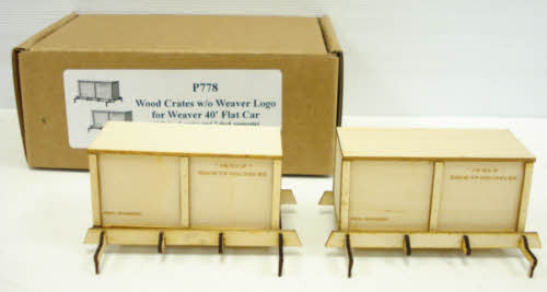 Weaver P778 Wood Crates and Supports for 40' Flat Car