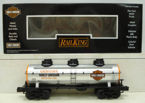 MTH 30-73254 O Gauge Harley-Davidson 3-Dome Tank Car