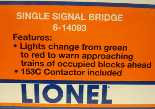 Lionel 6-14093 O Gauge Single Signal Bridge