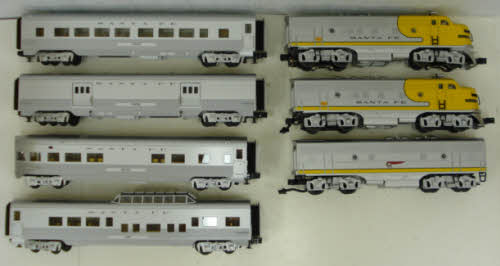 MTH 30-2762-1 Santa Fe F-3 ABA O Gauge Diesel Passenger Train Set w/PS 2.0