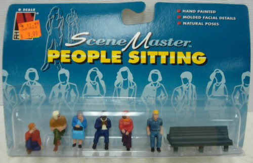 Life Like 1636 O Seated People With Bench Figures (Set of 7)