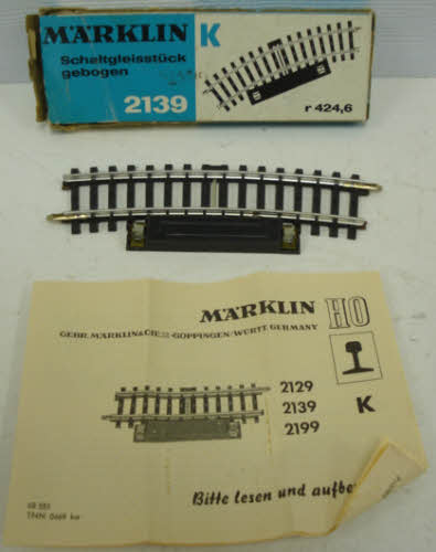 Marklin 2139 HO Curved Switch Track Section – Trainz
