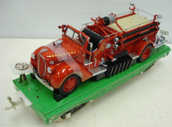 MTH 10-2107 200 Series Standard Gauge Flatcar with Fire Truck