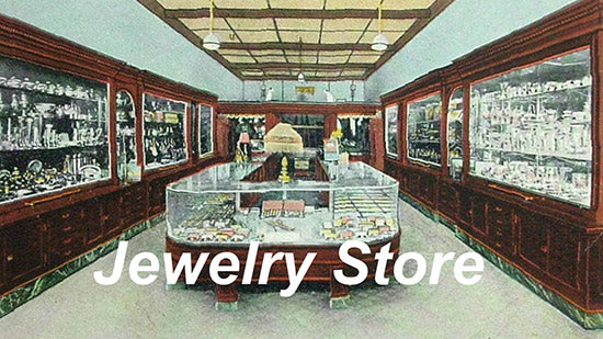 City Classics 1316 HO Jewelry Store Picture Window Photo Interior