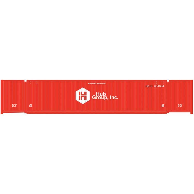 Atlas 20005942 HO Hub Group Inc. 53' Jindo Cargo Container #2 (Pack of 3)