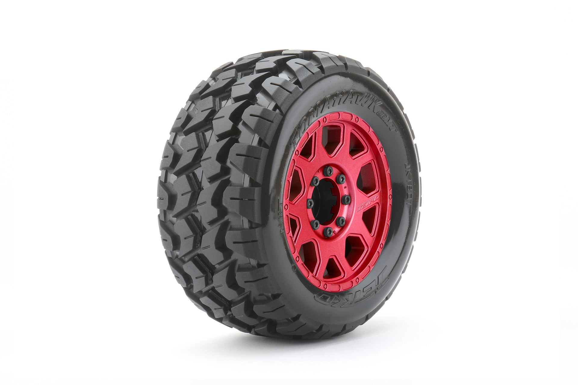 Jetko Tires 1801CRMSGBB2 1:8 MT 3.8 EX-Tomahawk Medium Soft Belted Tire
