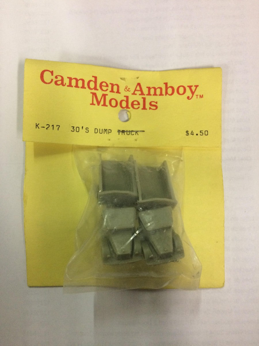 Camden & Amboy K-217 N 30's Style Dump Truck Resin Kit (Pack of 2)