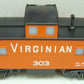 RMT CAB351 O Scale Virginian Lighted Caboose w/ Marker Lights & Figure #303