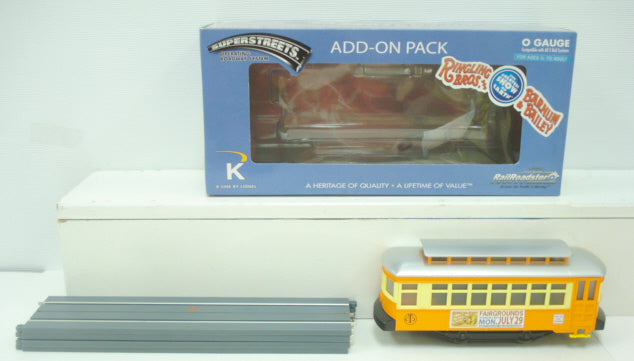 Lionel 6-21649 O City Traction Co. Trolley w/ Ringling Bros. Banner Add-On Pack