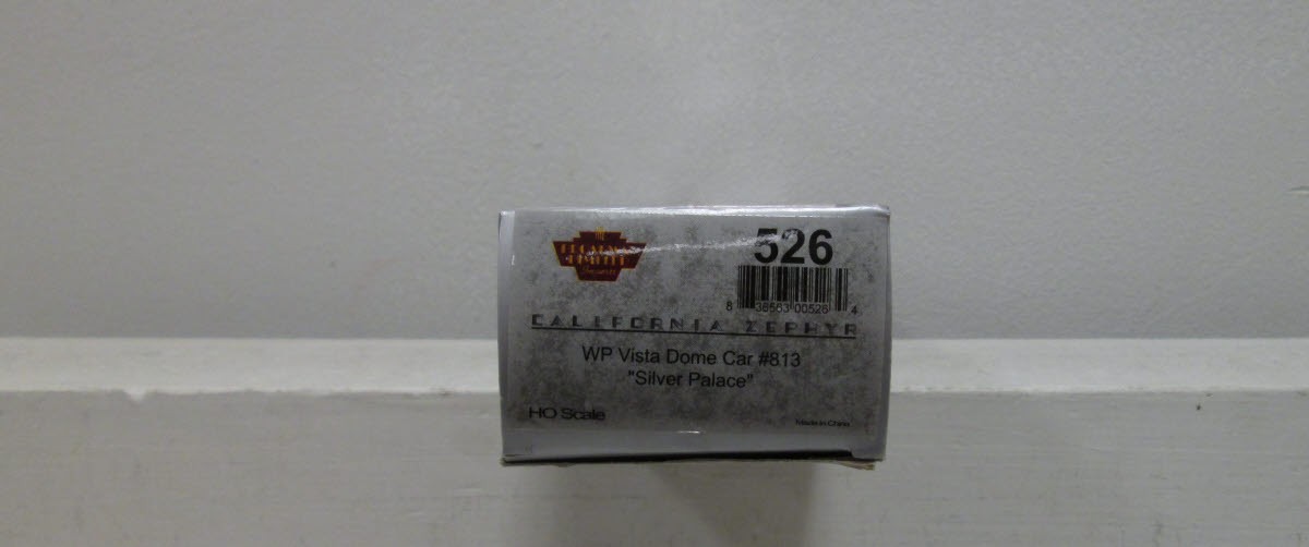 Broadway Limited 526 HO Scale Cali Zephyr WP Vista Dome Car #813