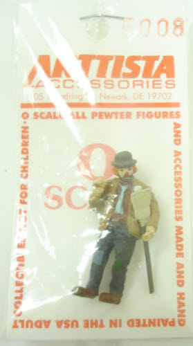Arttista 5008 O Scale Hobo Clown Pewter Figure