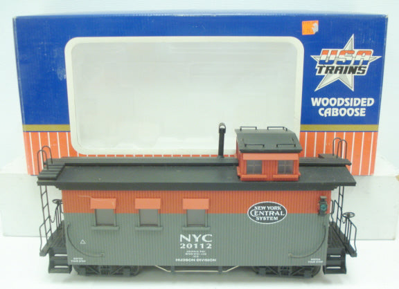 USA Trains R12011 G Scale New York Central Wood Side Caboose #20112