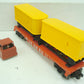 Lionel 6431 Vintage O Flatcar w/2 Trailers and Die Cast Midge Tractor - Rare