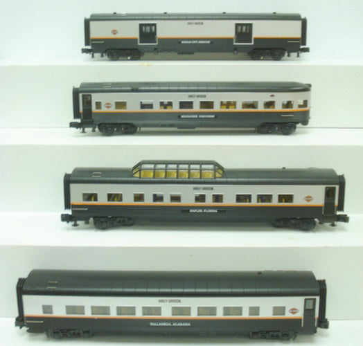 MTH 30-67474 O Harley-Davidson 60' Streamlined Passenger Car Set (Set of 4)