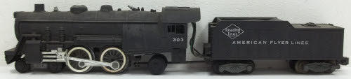 American Flyer 303 Vintage S Reading 4-4-2 Steam Locomotive & Tender