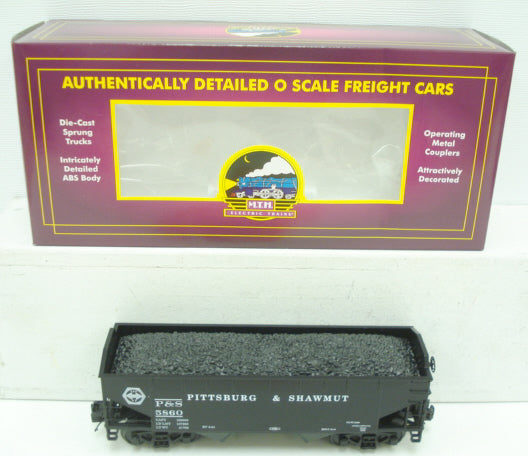 MTH 20-97680 O Pittsburg & Shawmut 2-Bay Offset Hopper Car #5860