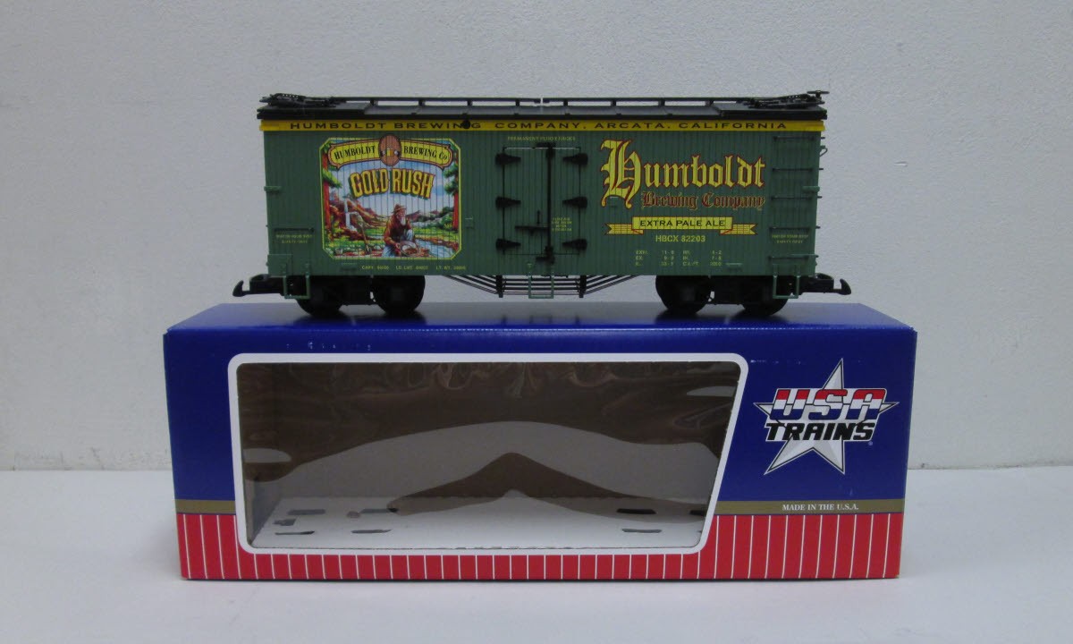 USA Trains R16400 G Scale Gold Rush Pale Ale Refrigerator Car