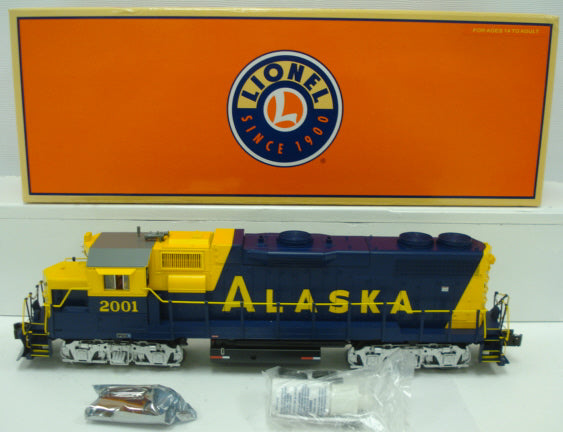 Lionel 6-28555 O Alaska GP38-2 Powered Diesel Locomotive w/RailSounds #2001