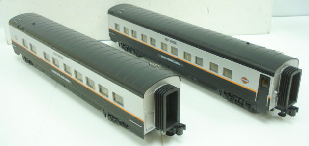 MTH 30-67475 O Harley-Davidson 60' Streamlined Sleeper/Diner Set (Set of 2)