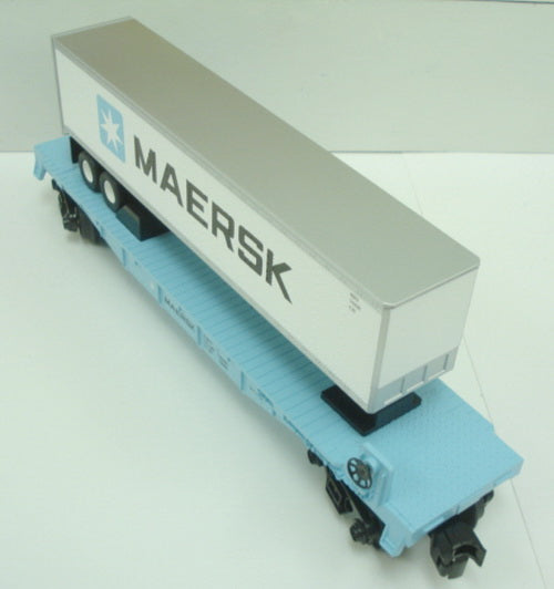 MTH 30-76333 Maersk Flat Car w/Trailer