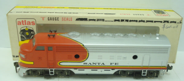 Atlas 6101 O Scale Santa Fe F7 A Unit Diesel Locomotive - 2-Rail