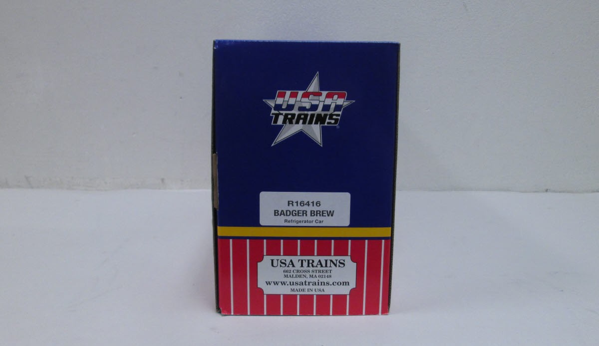 USA Trains 16416 G Scale Badger Brew Refrigerator Car - Plastic Wheels