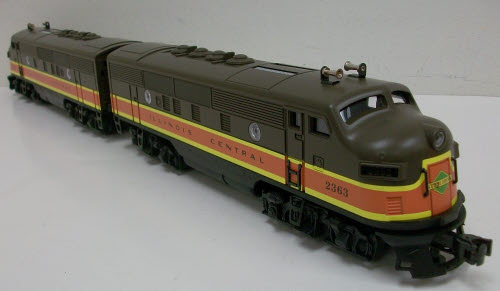 Williams 20191 O Gauge Illinois Central F-3 Diesel Loco AA Set