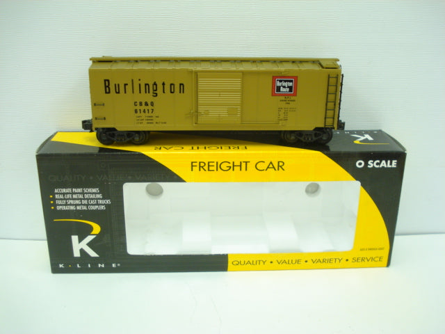 K-Line K761-1332 Chicago Burlington & Quincy Golden Freight Car #61417