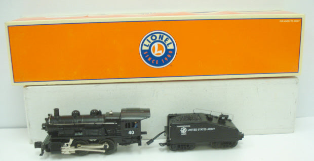 Lionel 6-28679 O Gauge Army Transportation 0-4-0 Steam Locomotive & Tender #40