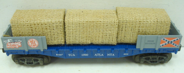 K-Line K6630 TCA 1990 Atlanta Flatcar with Cotton Bales