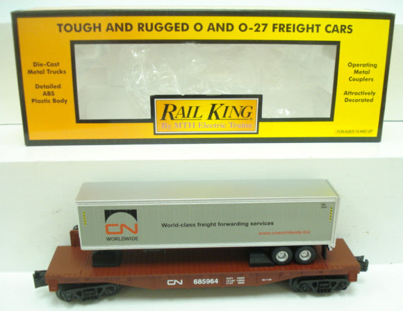 MTH 30-76334 Canadian National Flat Car w/Trailer